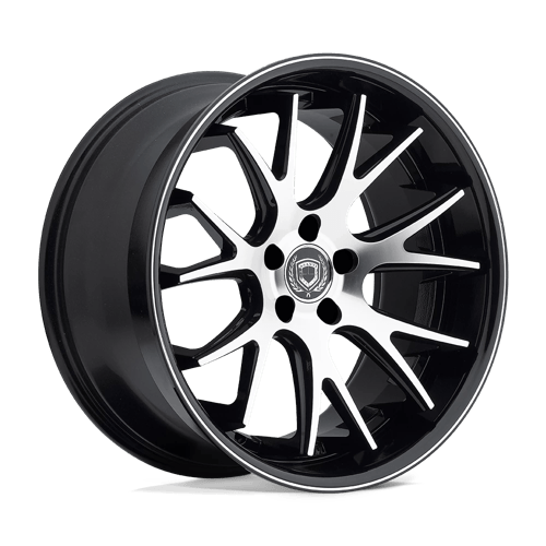 Asanti Black ABL-3 CASTOR 5X130 20X8.5 +35 SILVER MACHINED W/ SS LIP