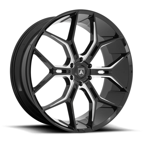 Asanti Black ABL-38 MONARCH TRUCK 6X120 22X9.5 +38 GLOSS BLACK MILLED wheel for 2025 Cadillac XT5