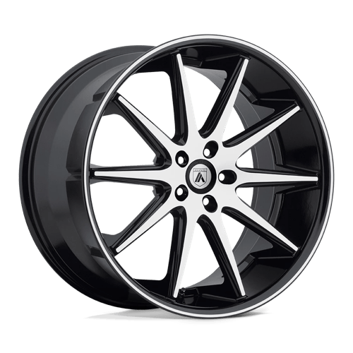 Asanti Black ABL-4 CAPELLA 5X127 22X9 +35 MACHINED FACE W/ BLACK LIP