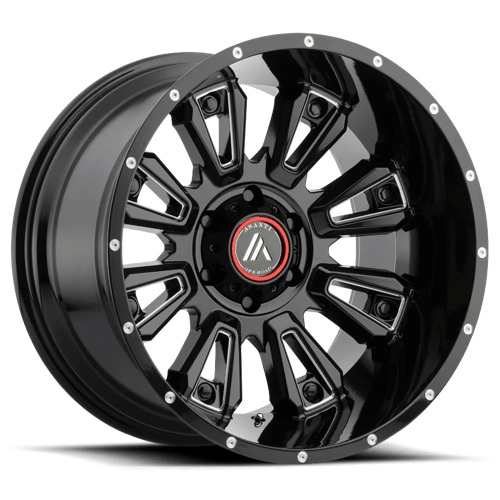 Asanti Off Road AB808 BLACKHAWK 5X127 20X9 -12 GLOSS BLACK MILLED