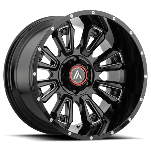 Asanti Off Road AB808 BLACKHAWK 6X139.7 20X9 -12 GLOSS BLACK MILLED