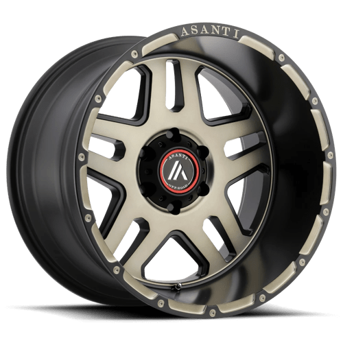 Asanti Off Road AB809 ENFORCER 6X139.7 20X12 -44 MATTE BLACK MACHINED W/ TINTED CLEAR
