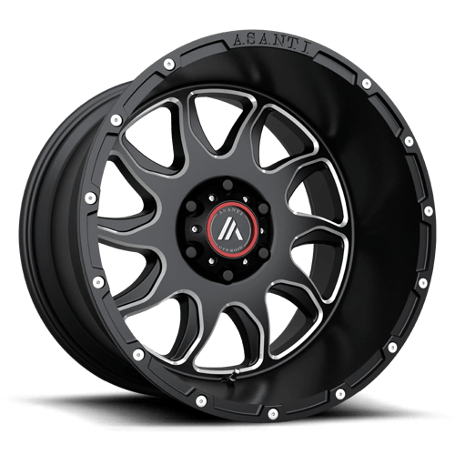 Asanti Off Road AB810 BALLISTIC 8X165.1 22X12 -44 GLOSS BLACK MILLED