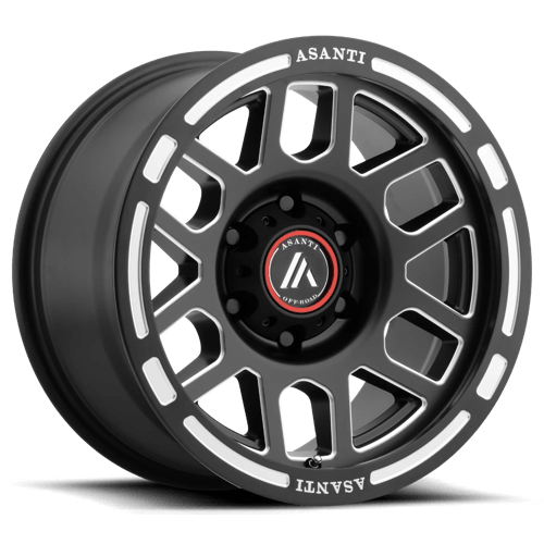 Asanti Off Road AB812 CLAYMORE 8X180 17X8 0 SATIN BLACK MILLED