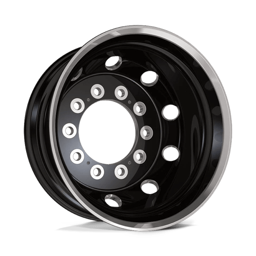 ATX AO404 JOURNEY 10X285.75 22.5X14 -165 SATIN BLACK W/ POLISHED LIP - REAR OUTER