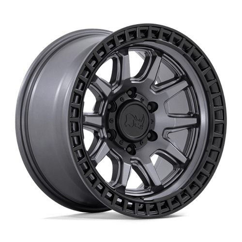 Black Rhino CALICO 5X114.3 17X8.5 +34 MATTE GUNMETAL W/ MATTE BLACK LIP