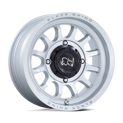 Black Rhino Powersports RAPID UTV 4X110 15X7 +10 HYPER SILVER W/ MACHINED FACE