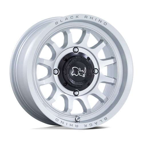 Black Rhino Powersports RAPID UTV 4X137 14X7 +10 HYPER SILVER W/ MACHINED FACE