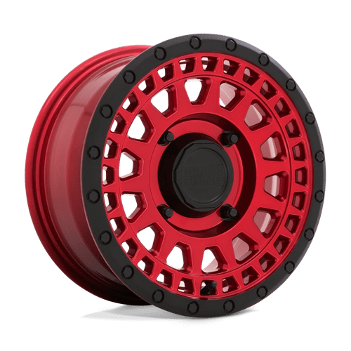 Black Rhino Powersports PARKER UTV 4X110 14X7 +52 CANDY RED W/ BLACK LIP
