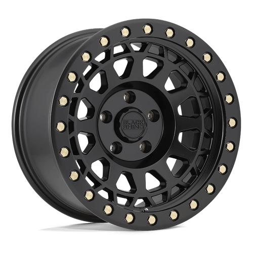 Black Rhino PRIMM 5X127 17X9 -18 MATTE BLACK W/ BRASS BOLTS