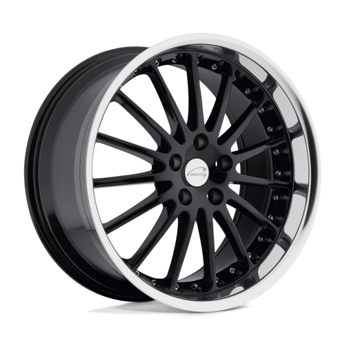 Coventry WHITLEY 5X108 20X8.5 +35 GLOSS BLACK W/ MIRROR CUT LIP
