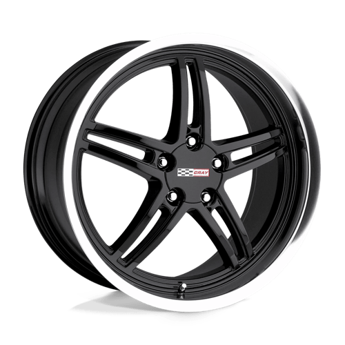 Cray SCORPION 5X120.65 18X10.5 +65 GLOSS BLACK W/ MIRROR CUT LIP
