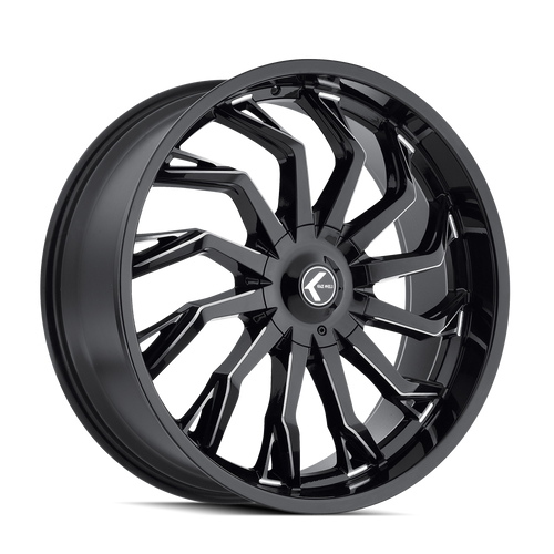 Kraze Scrilla 142 5x115 22x9.5+18 Black/Milled