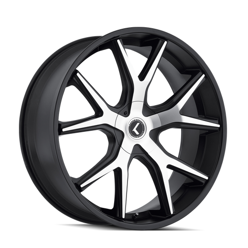 Kraze Spltz 146 5x127 24x9.5+18 Black/Machined