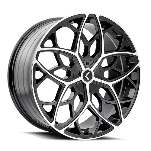Kraze Ricochet 184 5x112/5x114.3 20x8.5+38 Black Machined
