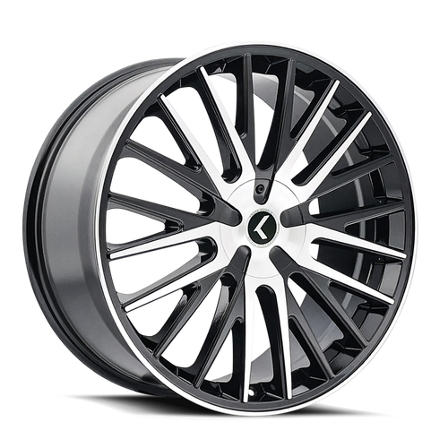 Kraze Double Down 185 5x108/5x114.3 17x8+38 Black Machined