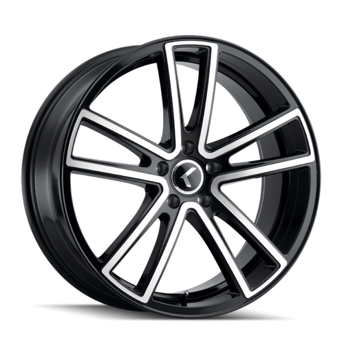 Kraze Lusso 190 5x120 17x8+38 Black W/Machined Face