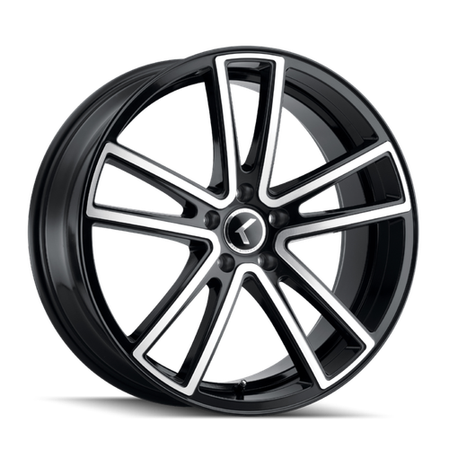 Kraze Lusso 190 5x115 17x8+38 Black W/Machined Face