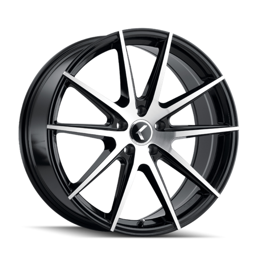 Kraze Turismo 193 5x115 17x8+38 Black W/Machined Face