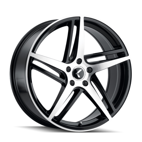 Kraze Milano 195 5x120 17x8+38 Black W/Machined Face