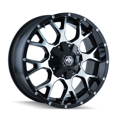 Mayhem Warrior 8015 6x135/6x139.7 22x12-44 Black/Machined Face