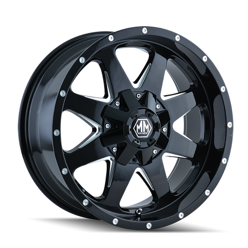 Mayhem Tank 8040 5x114.3/5x127 18x9-12 Black/Milled Spokes