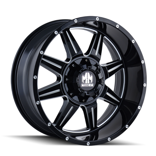 Mayhem Monstir 8100 5x150/5x139.7 18x9+0 Gloss Black/Milled Spokes