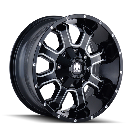 Mayhem Fierce 8103 5x139.7/5x150 20x9+0 Gloss Black/Milled Spokes