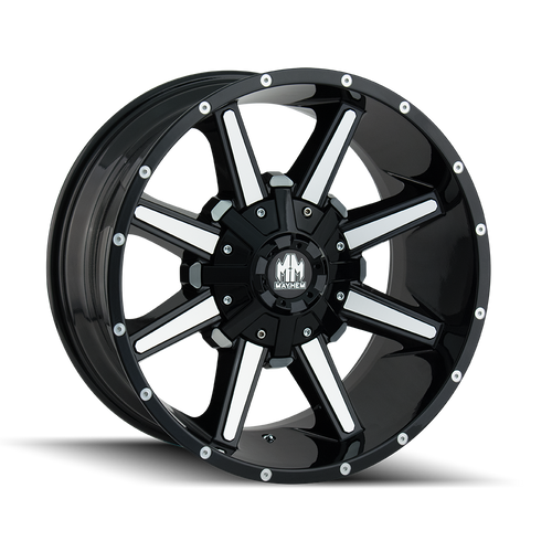 Mayhem Arsenal 8104 6x135/6x139.7 22x12-44 Gloss Black/Machined Face