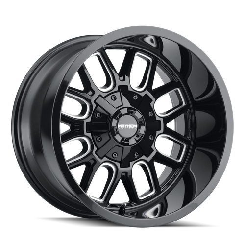 Mayhem Cogent 8107 6x135/6x139.7 20x12-51 Gloss Black/Milled Spokes