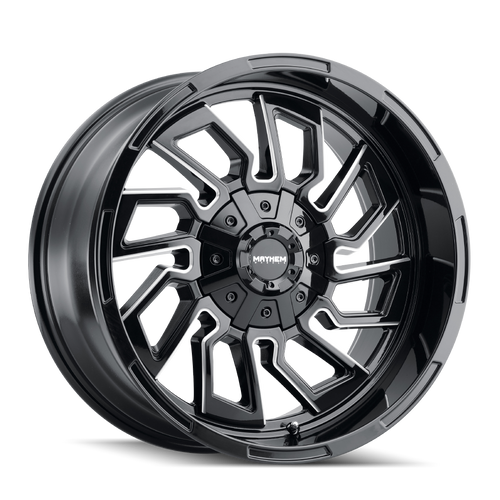 Mayhem Flywheel 8111 8x180 22x10-19 Gloss Black/Milled Spokes