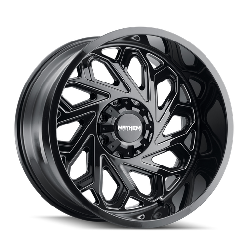 Mayhem Essex 8112 8x170 20x12-51 Gloss Black/Milled Spokes