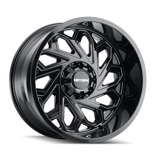 Mayhem Essex 8112 8x170 20x9+0 Gloss Black/Milled Spokes
