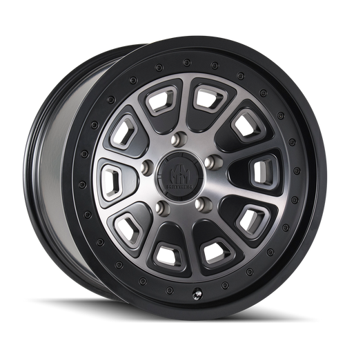 Mayhem Flat Iron 8301 6x120 17x9-12 Matte Black W/Dark Tint