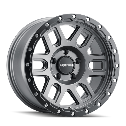 Mayhem Delta 8304 6x139.7 17x9-12 Matte Gunmetal W/Matte Black Lip