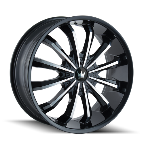 Mazzi Fusion 341 5x100/5x105 18x7.5+40 Gloss Black/Machined Face