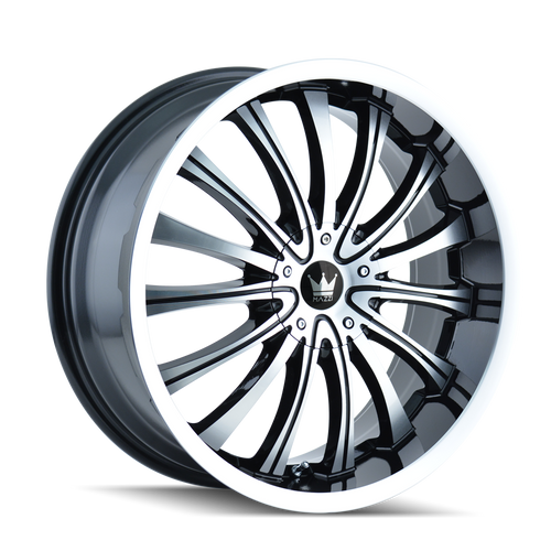 Mazzi Hype 351 5x110/5x115 22x8.5+35 Black/Machined Face/Machined Face