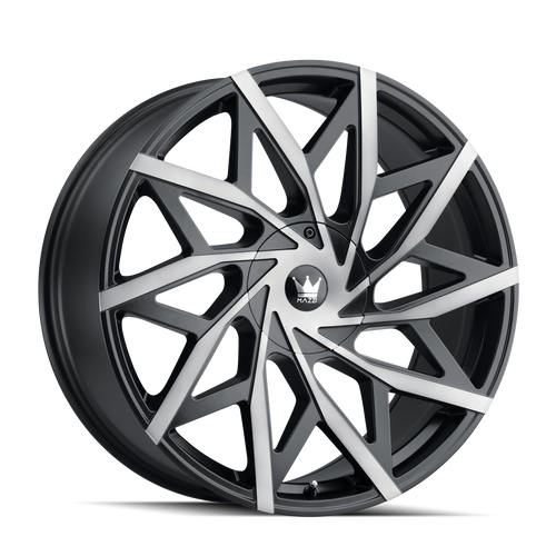 Mazzi Big Easy 372 5x112/5x120 20x8.5+35 Matte Black W/Dark Tint