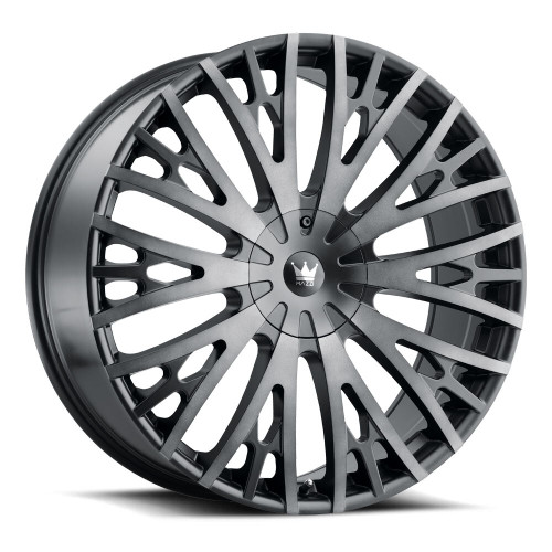 Mazzi Twist Tie 373 5x127/5x139.7 22x9.5+18 Matte Black W/Machined Dark Tint