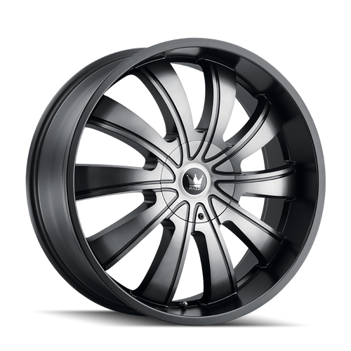 Mazzi Rolla 374 6x135/6x139.7 24x9.5+30 Matte Black Machined W/Dark Tint