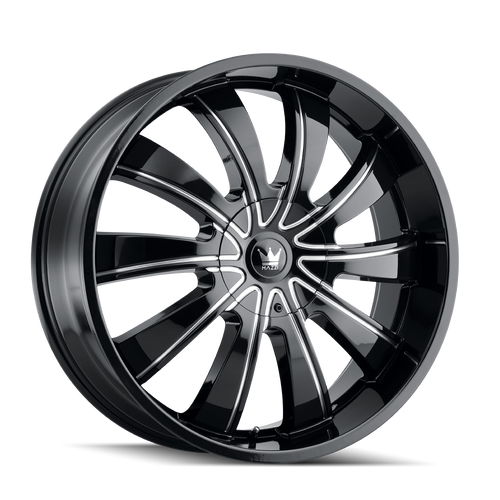 Mazzi Rolla 374 5x127/5x139.7 24x9.5+18 Black/Milled Spokes