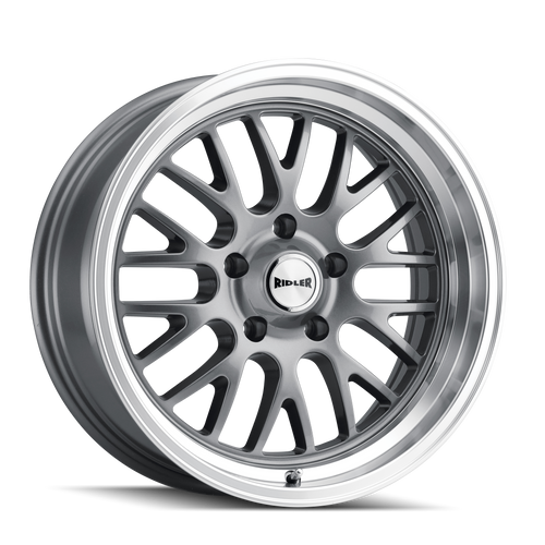 Ridler Type 607 5x114.3 18x9.5+6 Grey W/Machined Lip