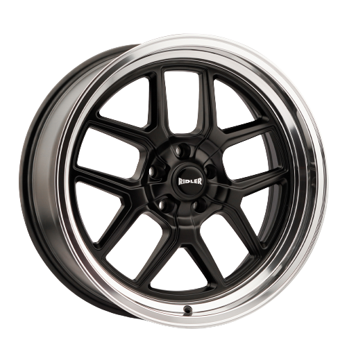 Ridler 610 5x120.65 17x8+0 Matte Black/Polished Lip