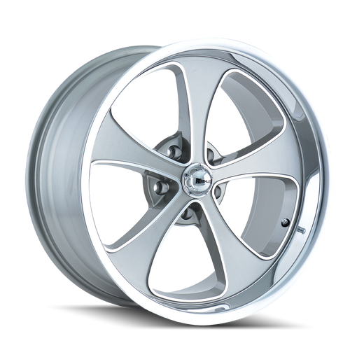 Ridler Type 645 5x114.3 17x7+0 Grey/Machined Face/Polished Lip