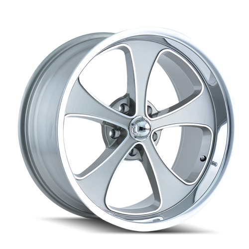 Ridler Type 645 5x127 17x7+0 Grey/Machined Face/Polished Lip