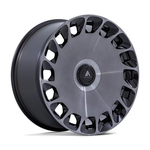 Asanti Black ABL-45 ARISTOCRAT 5X120 24X10 +35 GLOSS BLACK MACHINED FACE WITH DDT wheel for 2022 Rolls Royce Phantom