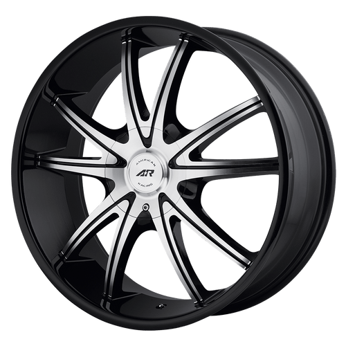 American Racing AR897 5X114.3/5X120 22X9 +38 GLOSS BLACK MACHINED