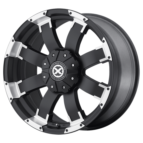 ATX Series AX191 SHACKLE 5X114.3/5X127 18X9 +20 SATIN BLACK WITH MACHINED FACE