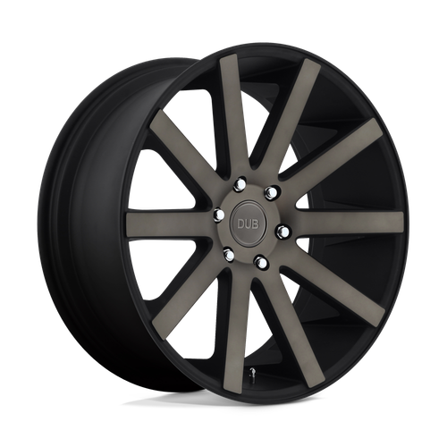 DUB 1PC S121 SHOT CALLA 5X114.3 22X9 +38 MATTE BLACK DOUBLE DARK TINT