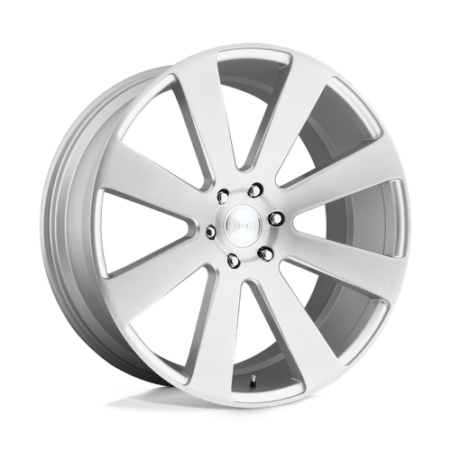 DUB 1PC S213 8-BALL 6X139.7 24X10 +30 GLOSS SILVER BRUSHED
